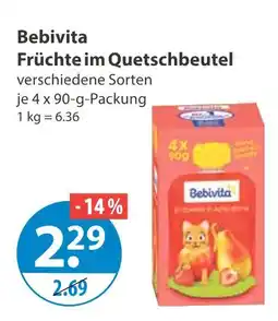 V Markt Bebivita früchte im quetschbeutel Angebot