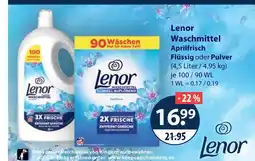 V Markt Lenor waschmittel aprilfrisch flüssig Angebot