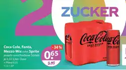 V Markt Coca cola, fanta, mezzo mix oder sprite Angebot