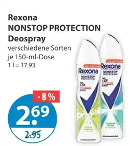 V Markt Rexona nonstop protection deospray Angebot
