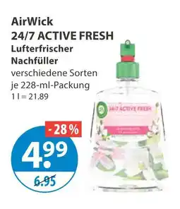 V Markt Airwick 24/7 active fresh lufterfrischer nachfüller Angebot