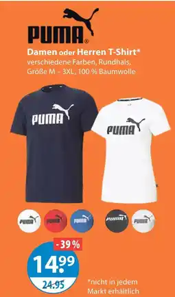V Markt Puma damen oder herren t-shirt Angebot