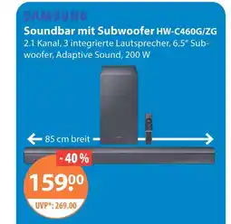 V Markt Samsung soundbar mit subwoofer hw-c460g/zg Angebot