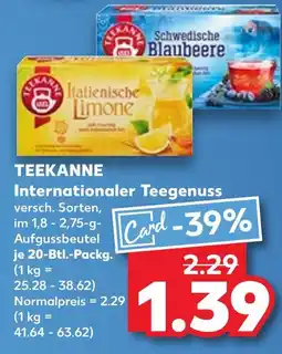 Kaufland Teekanne italienische limone Angebot