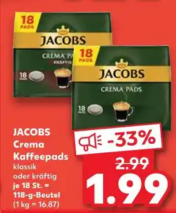 Kaufland Jacobs crema kaffeepads klassik Angebot