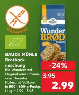 Kaufland Bauck mühle brotbackmischung bio-wunderbrød original Angebot
