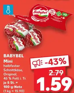 Kaufland Babybel mini halbfester schnittkäse, original Angebot