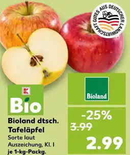 Kaufland Bioland bioland dtsch. tafeläpfel Angebot
