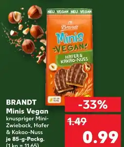 Kaufland Brandt minis vegan hafer & kakao-nuss Angebot