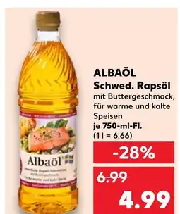 Kaufland Albaöl schwed. rapsöl Angebot