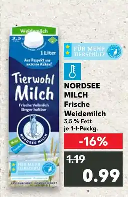 Kaufland Nordsee milch frische weidemilch Angebot
