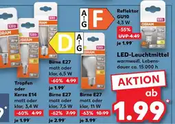 Kaufland Osram tropfen oder kerze e14 Angebot