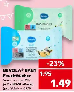 Kaufland Bevola baby feuchttücher sensitiv Angebot