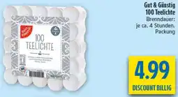 diska Gut & Günstig 100 Teelichte Angebot