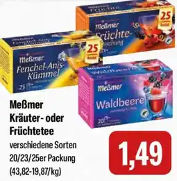 Feneberg Meẞmer Kräuter- oder Früchtetee Angebot