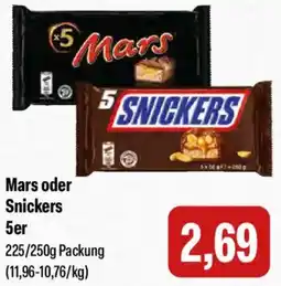 Feneberg Mars oder Snickers 5er Angebot