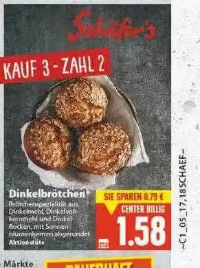 E-Center Schäfer's Dinkelbrötchen Angebot