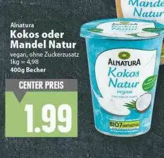 E-Center Alnatura Kokos Oder Mandel Natur Angebot