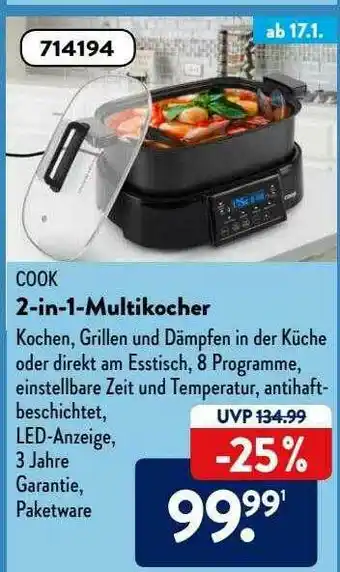 Aldi Süd Cook 2-in-1 Multikocher Angebot