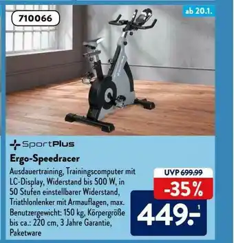 Aldi Süd Sportplus Ergo-speedracer Angebot