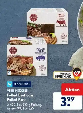 Aldi Süd Meine Metzgerei Pulled Beef Oder Pulled Pork Angebot