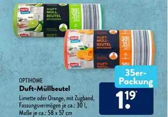 Aldi Süd Optihome Duft-müllbeutel Angebot