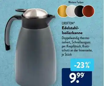 Aldi Süd Crofton Edelstahl-isolierkanne Angebot