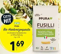 CITTI Markt PPURA Bio Hartweizenpasta Angebot