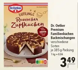CITTI Markt Dr. Oetker Premium Familienkuchen Backmischungen Angebot