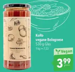 CITTI Markt KoRo vegane Bolognese Angebot
