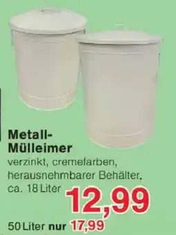 Jawoll Metall- Mülleimer Angebot