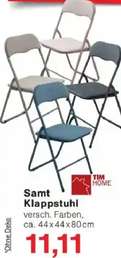 Jawoll TIM HOME Samt Klappstuhl Angebot