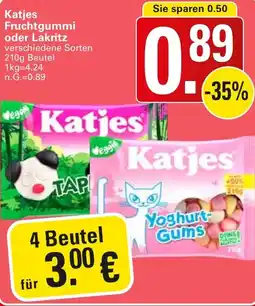 WEZ Katjes Fruchtgummi oder Lakritz Angebot