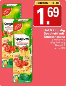 WEZ Gut & Günstig Spaghetti mit Tomatensauce Angebot