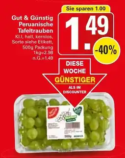 WEZ Gut & Günstig Peruanische Tafeltrauben Angebot