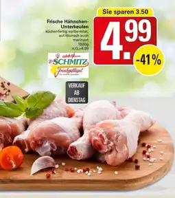 WEZ Frische Hähnchen- Unterkeulen Angebot