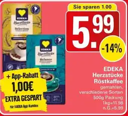 WEZ EDEKA Herzstücke Röstkaffee Angebot