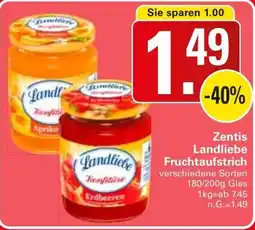 WEZ Zentis Landliebe Fruchtaufstrich Angebot