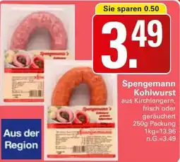 WEZ Spengemann Kohlwurst Angebot