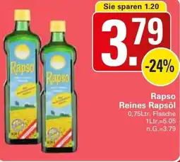 WEZ Rapso Reines Rapsöl Angebot
