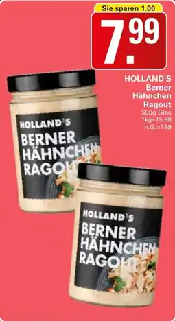 WEZ HOLLAND'S Berner Hähnchen Ragout Angebot