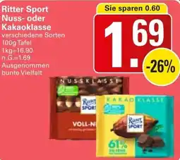 WEZ Ritter Sport Nuss- oder Kakaoklasse Angebot
