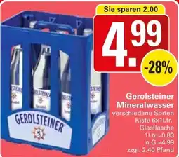 WEZ Gerolsteiner Mineralwasser Angebot