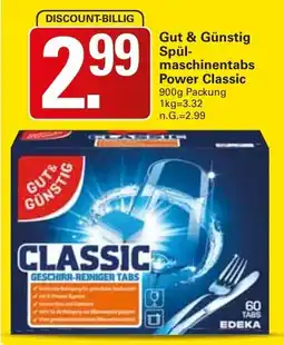 WEZ Gut & Günstig Spülmaschinentabs Power Classic Angebot