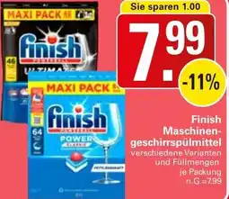 WEZ Finish Maschinengeschirrspülmittel Angebot