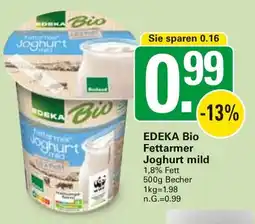 WEZ EDEKA Bio Fettarmer Joghurt mild Angebot
