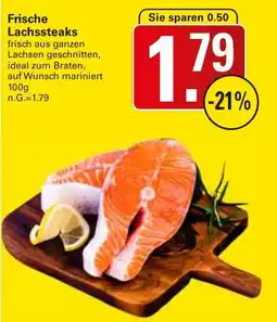 WEZ Frische Lachssteaks Angebot