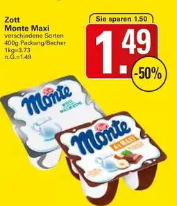 WEZ Zott Monte Maxi Angebot