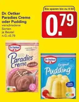 WEZ Dr. Oetker Paradies Creme oder Pudding Angebot