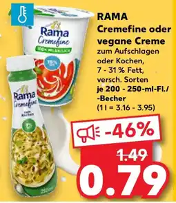 Kaufland RAMA Cremefine oder vegane Creme Angebot